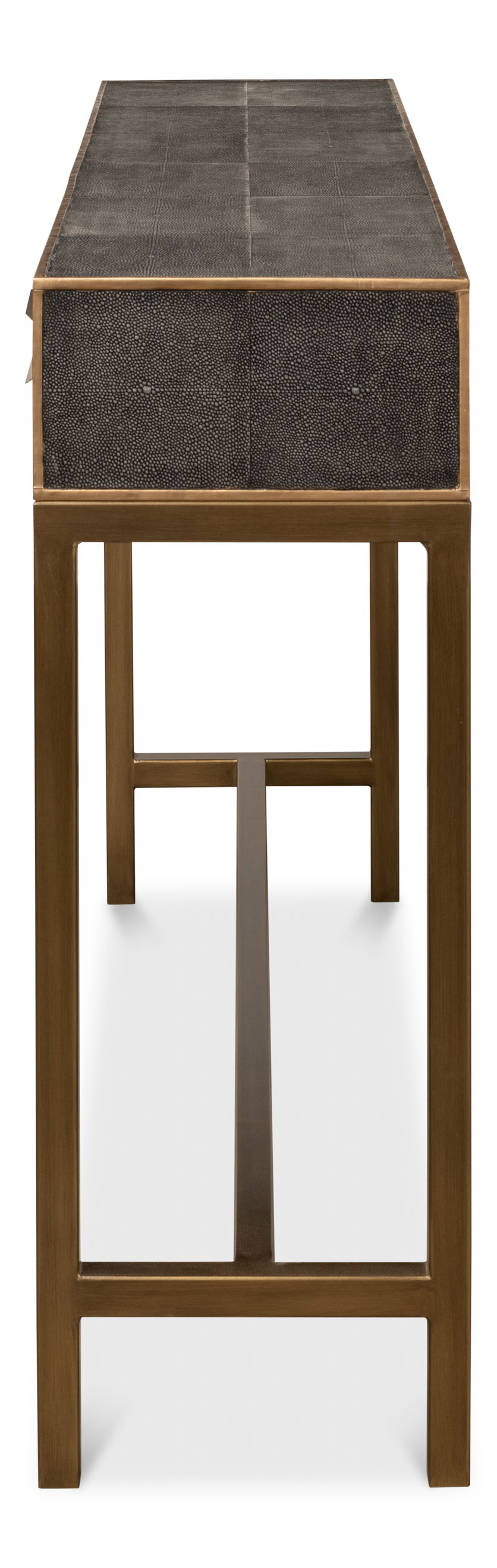Gideon Shagreen Console Table, Ant.Grey large image 