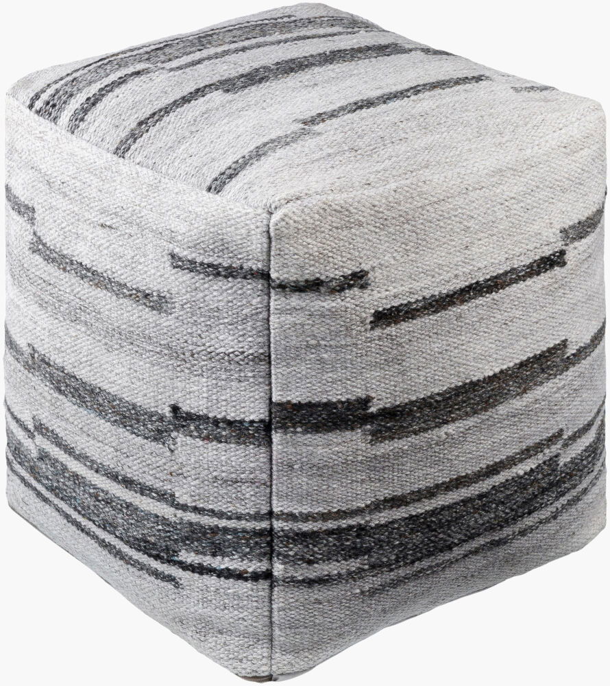 Guinea Pouf, Ottoman by Surya, 18" width x 18" height