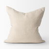 Jayne Beige with Merlot Print Linen Square Decorative Pillow Cover thumbnail 4