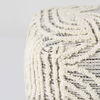 Amaya  Cream/Black/Gray Wool and Cotton Pouf thumbnail 4