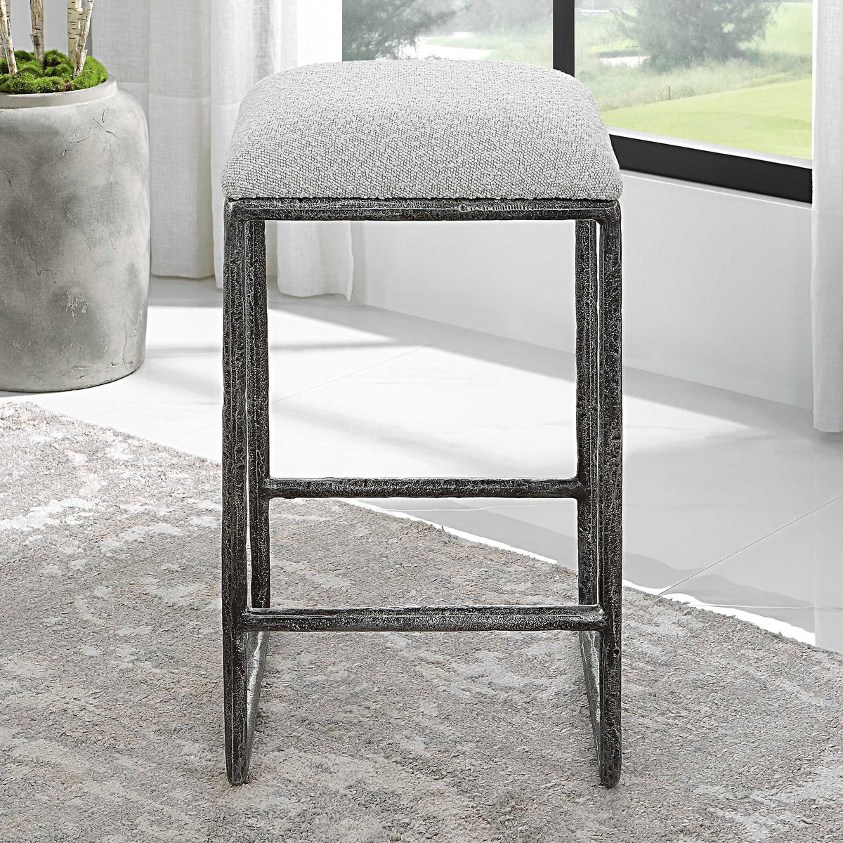 Brisbane Counter Stool, Counter & Bar Stool by Uttermost, 15" width x 26" height x 15" depth View 4
