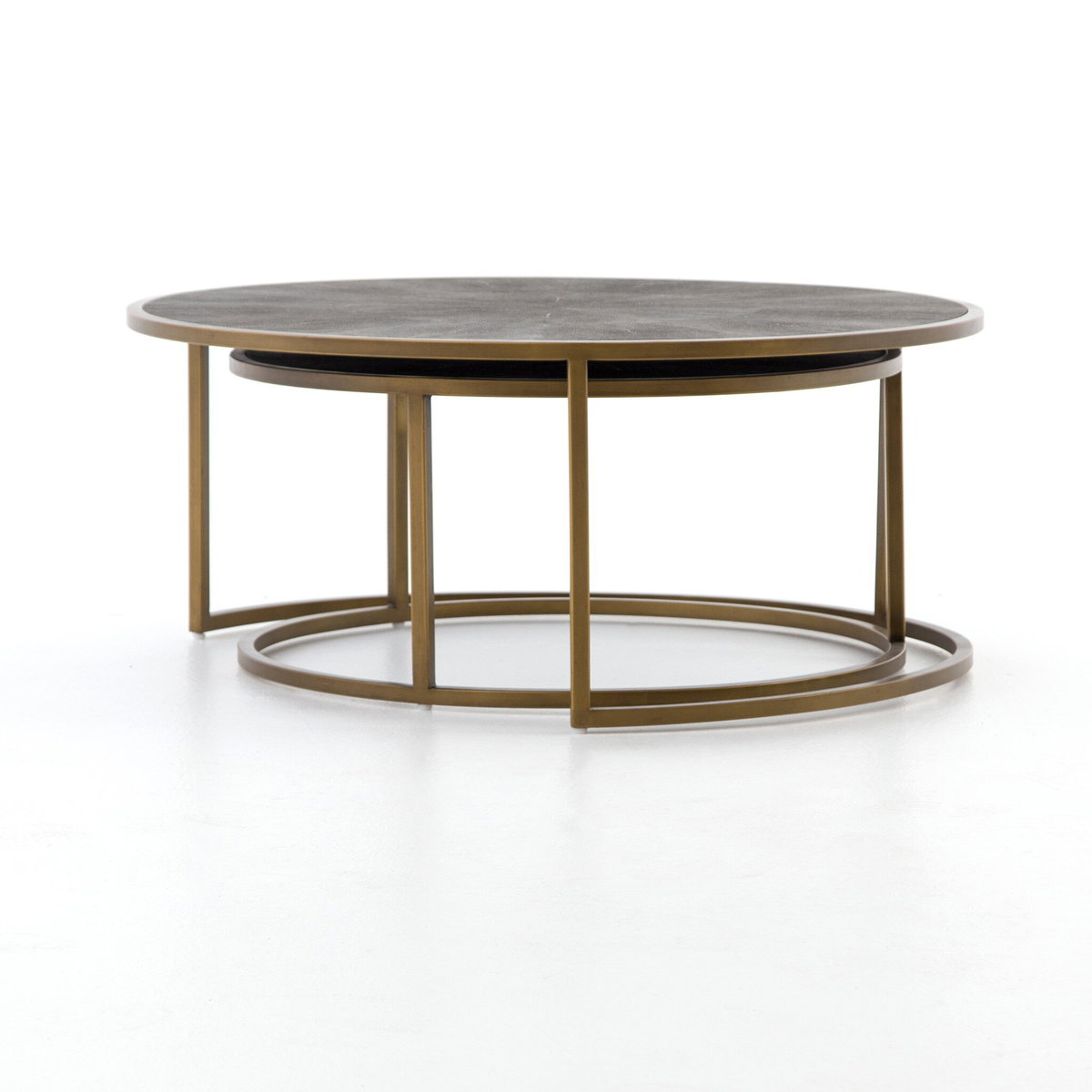 Shagreen Nesting Coffee Table, by Four Hands, 16" height x 38" depth View 10