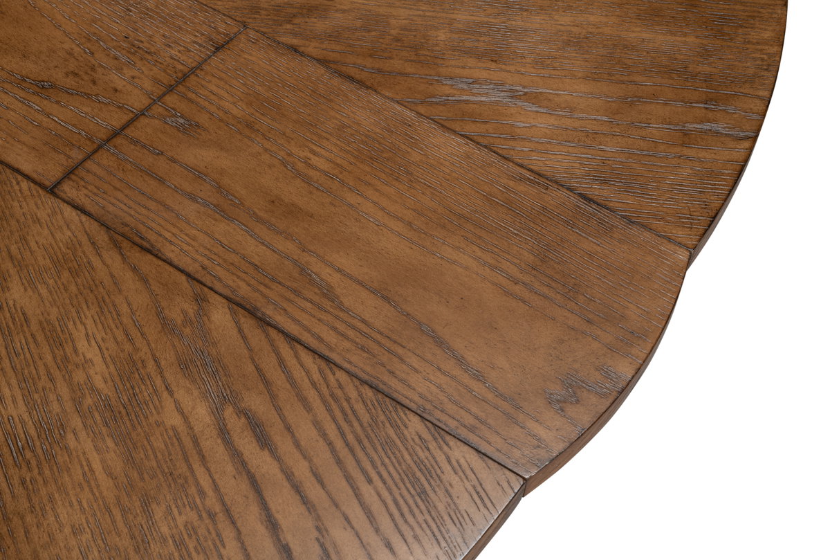 Tower Jupe Dining Table  Med Light Mink, by Sarreid, 4'7" length x 4'7" width x 2'6" height View 5