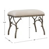 Lismore Small Fabric Bench, Benche by Uttermost, 24" width x 19.25" height x 16" depth thumbnail 3