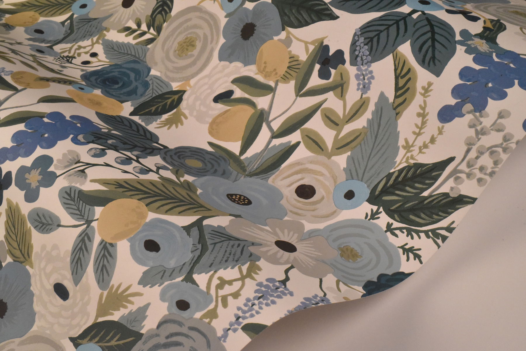 Garden Party Blue Peel & Stick Wallpaper large image 