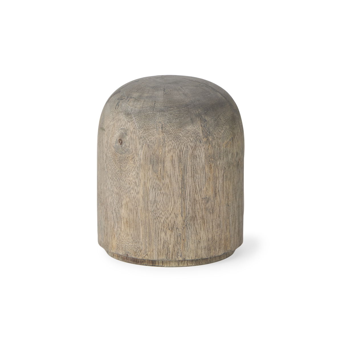 Knox Short Gray-Wash Wood Decorative Object, by Mercana, 6" length x 6" width x 7" height View 1