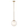 Ripple 1 Light Frost Glass Pendant, Ceiling Light by Uttermost, 30" height x 11.62" diameter thumbnail 6