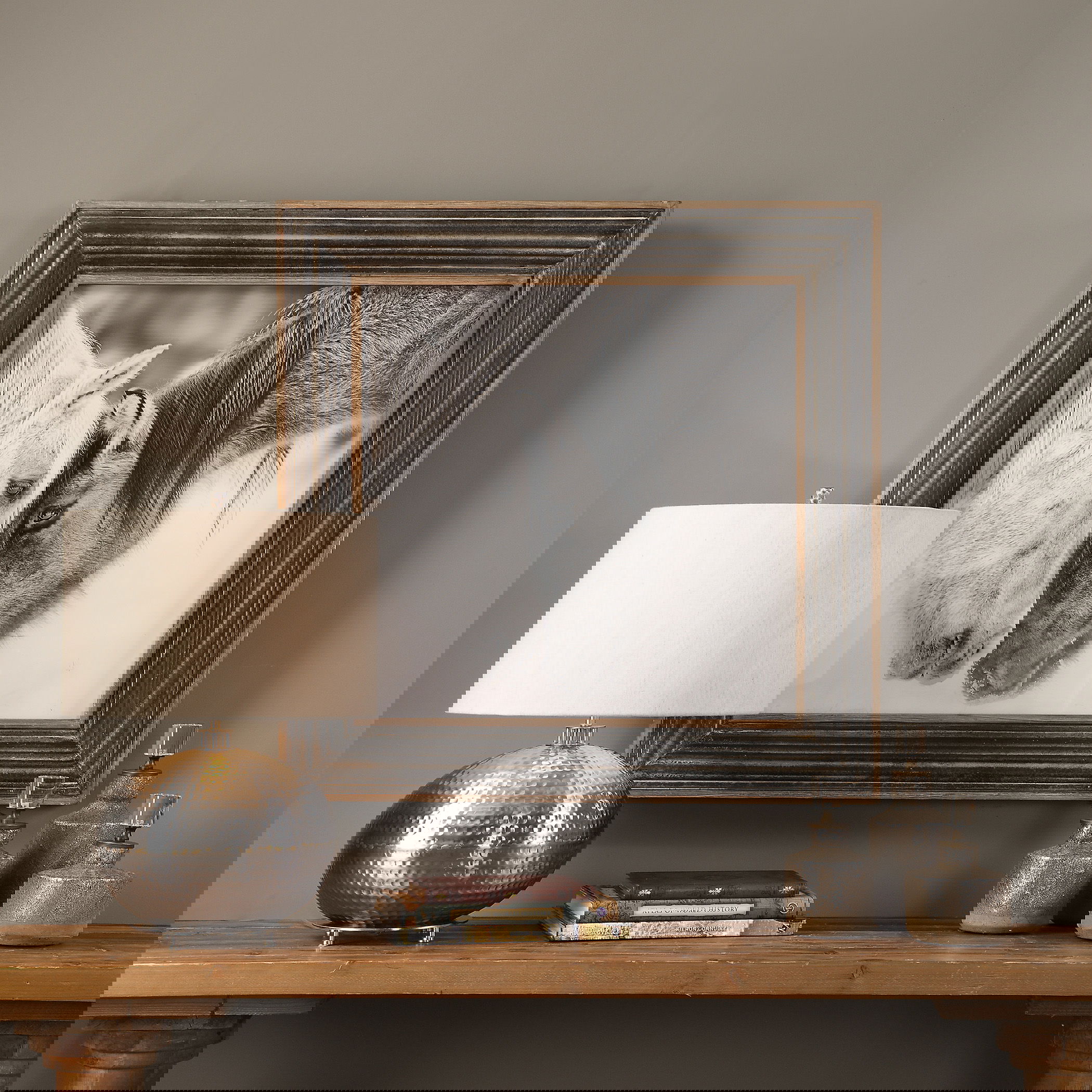 Custom Black And White Horses Print, Painting by Uttermost, 31.5" width x 31.5" height x 2.75" depth View 7