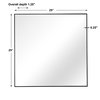 Alexo Black Square Mirror, by Uttermost, 28.5" width x 28.5" height x 1.25" depth thumbnail 3