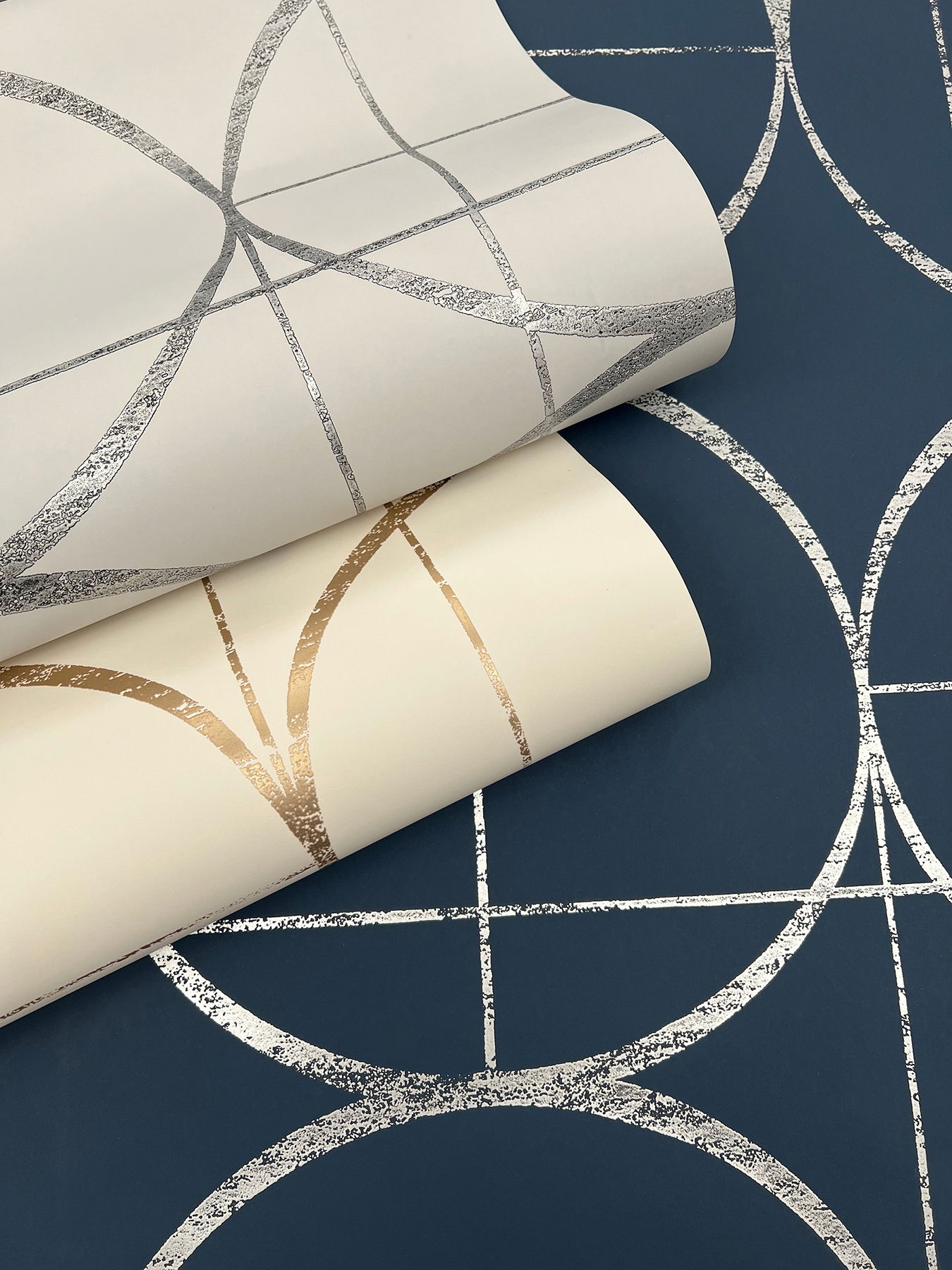 Sun Circles Cream & Gold Wallpaper large image 