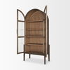 Teva Two Toned Dark with Light Wood Arched Curio Cabinet thumbnail 7