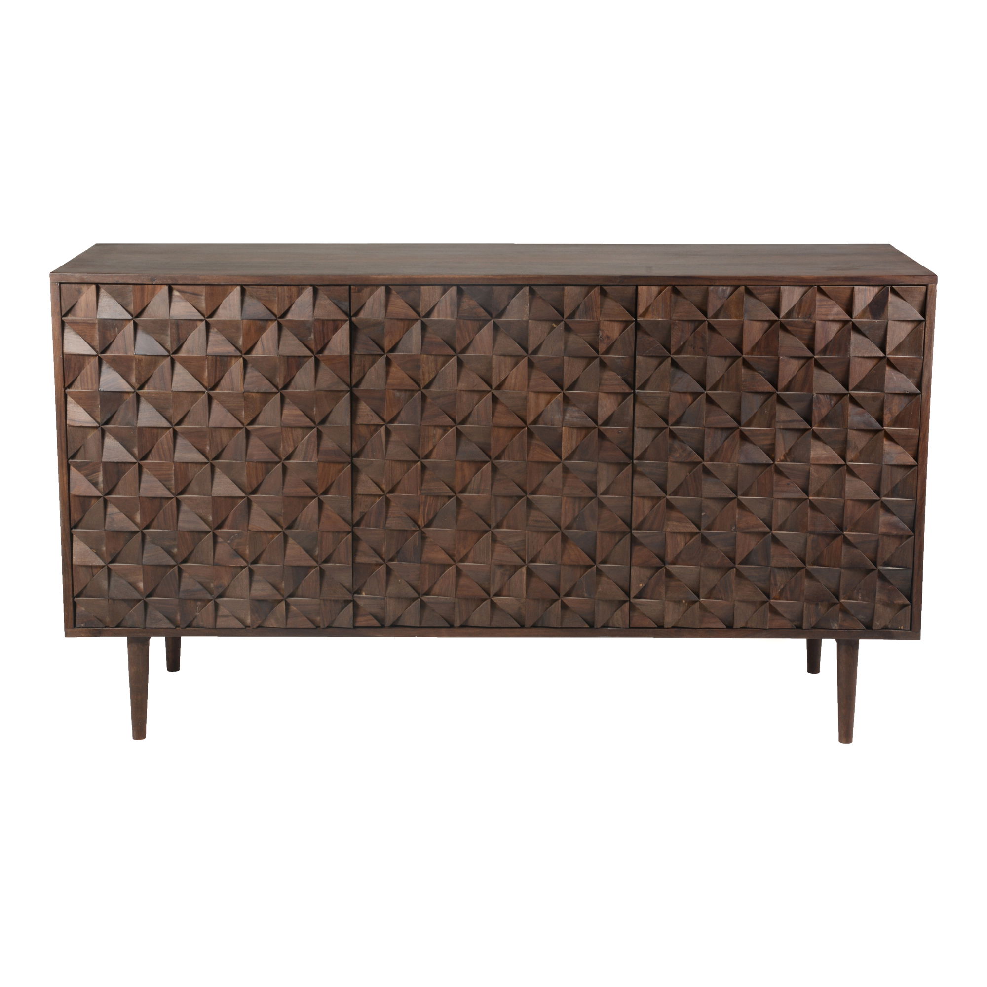 Pablo 3 Door Sideboard Dark Brown, Cabinets & Sideboard by Moe's Home, 58" width x 33" height x 18" depth View 2