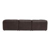 Form Signature Modular Sectional Espresso Brown Leather, Sectional Sofa by Moe's Home, 112" width x 26" height x 71.5" depth thumbnail 4
