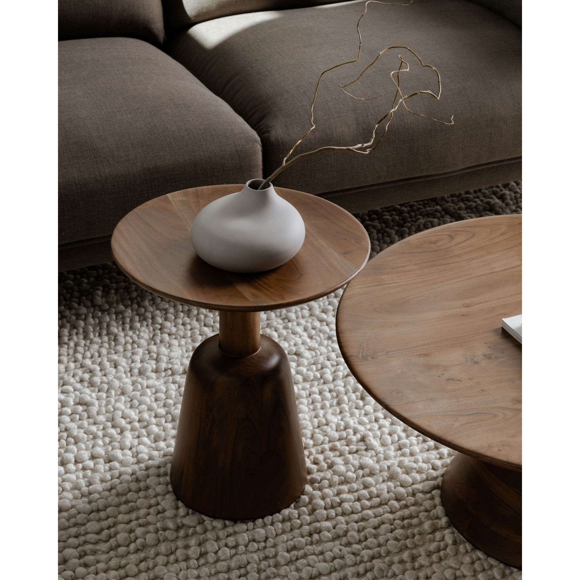 Nels End Table Dark Brown large image 