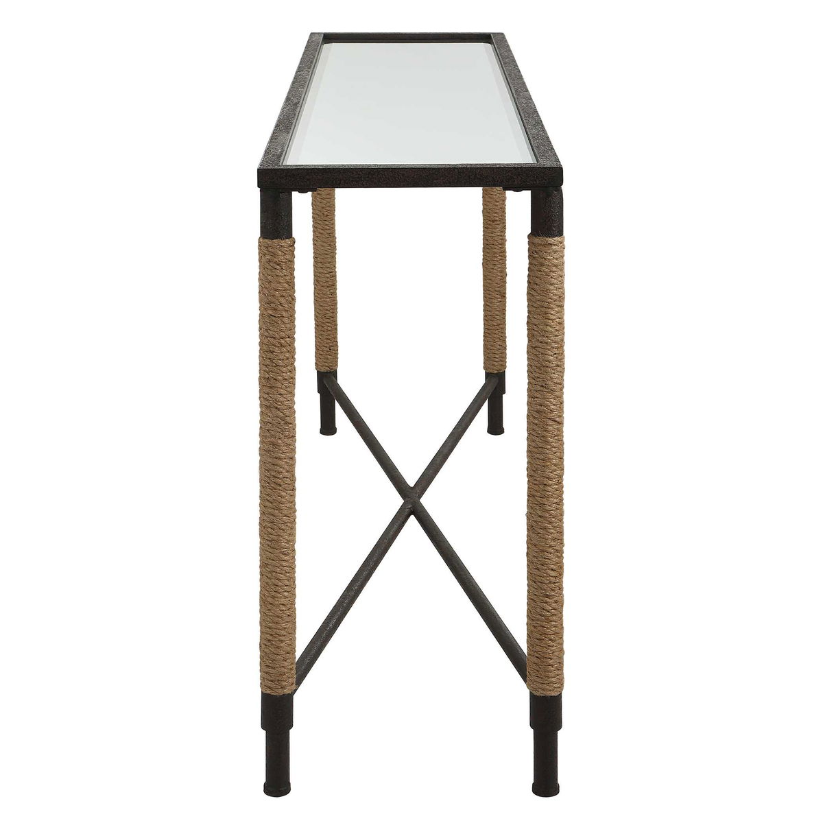 Braddock Coastal Console Table, by Uttermost, 52" width x 31.75" height x 14" depth View 6