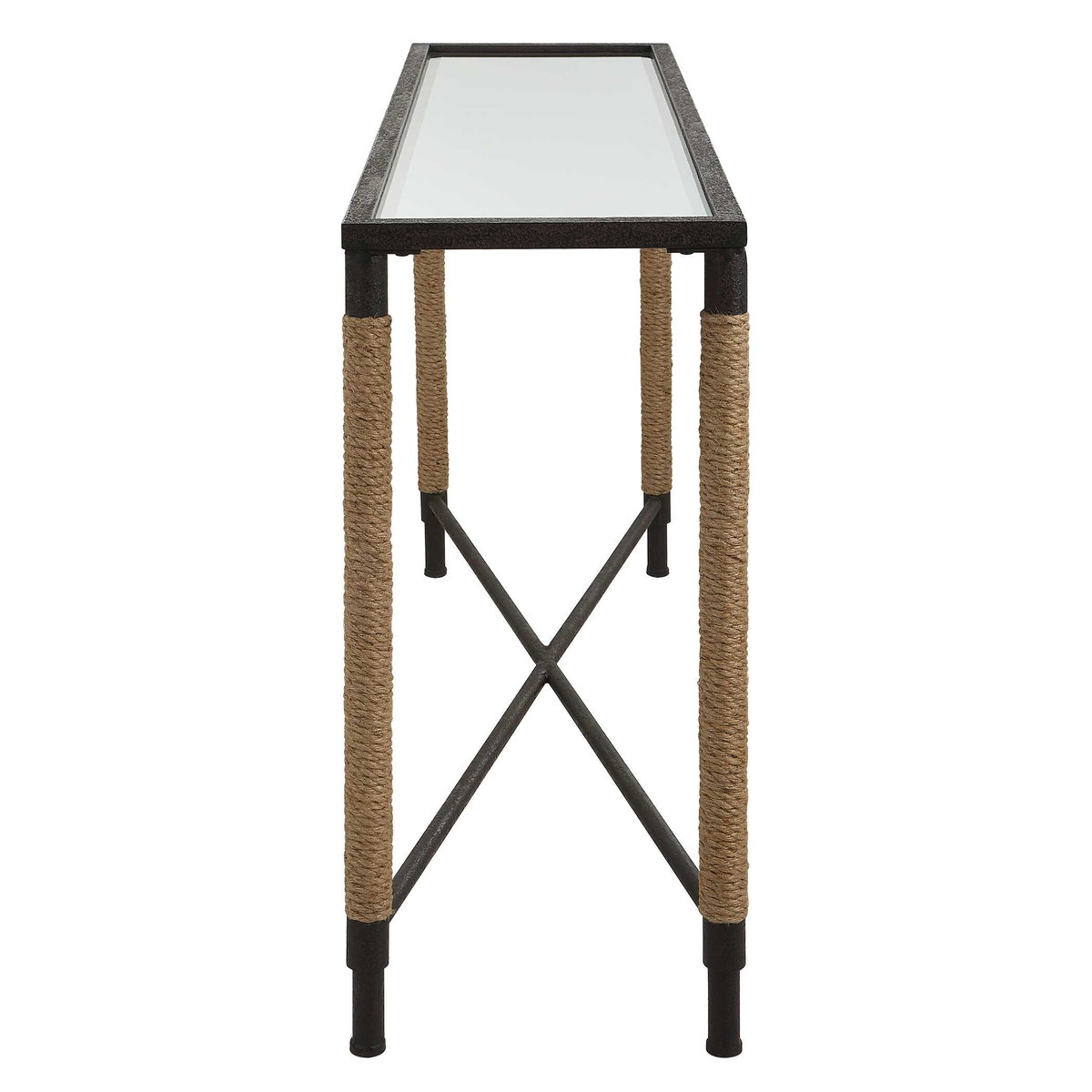 Braddock Coastal Console Table, by Uttermost, 52" width x 31.75" height x 14" depth View 6