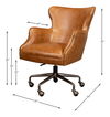 Andrew Jackson Desk Chair, Cuba Brown thumbnail 14