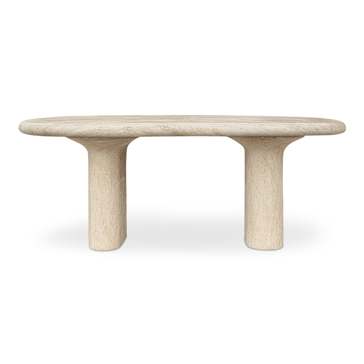 Warby Outdoor Dining Table Beige, Outdoor Table by Moe's Home, 6'6" width x 2'6" height x 3'6" depth View 3