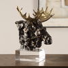Moose Bust Bronze Sculpture, Decorative by Uttermost, 12.25" width x 9" height x 12.25" depth thumbnail 2