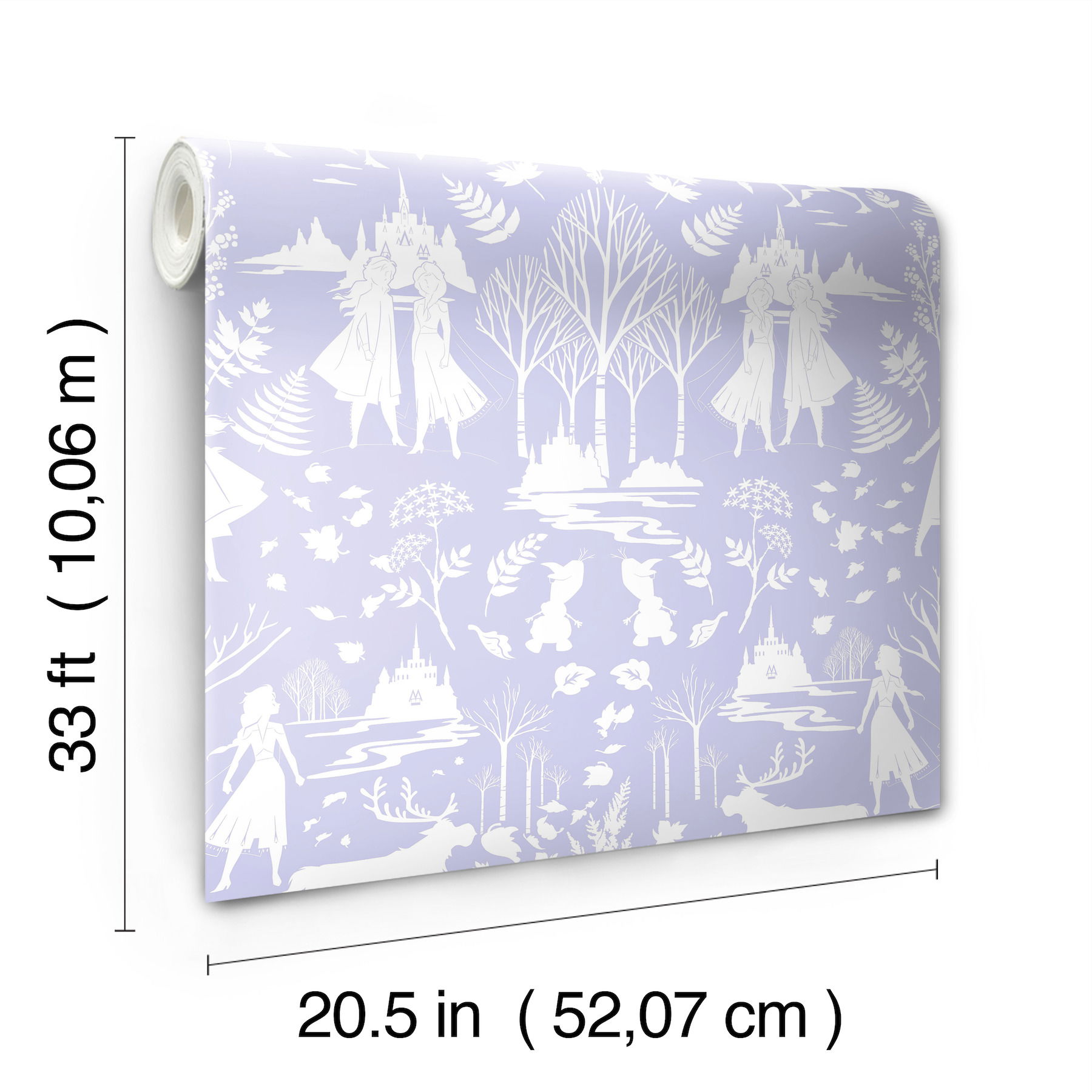Disney Frozen 2 Nordic Purple Glitter Wallpaper, by York Wall, 33' length x 1'8.5" width x 0.02" depth View 6