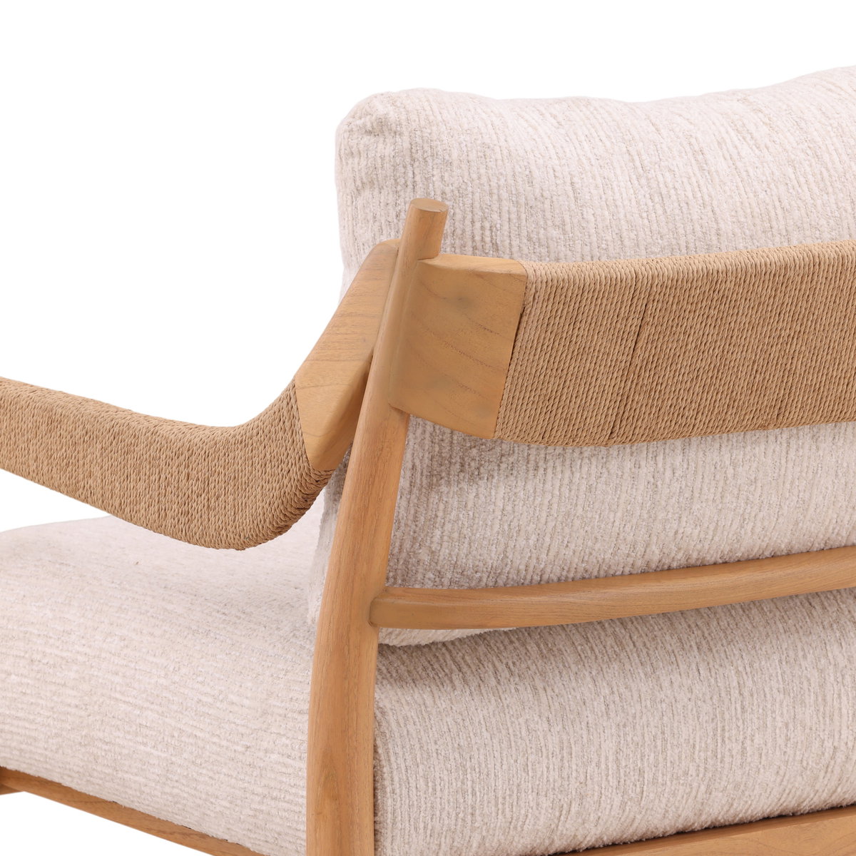 Rehan Occasional Chair Cream, Accent Chair by Dovetail, 27.87" width x 32.7" height x 33.5" depth View 7