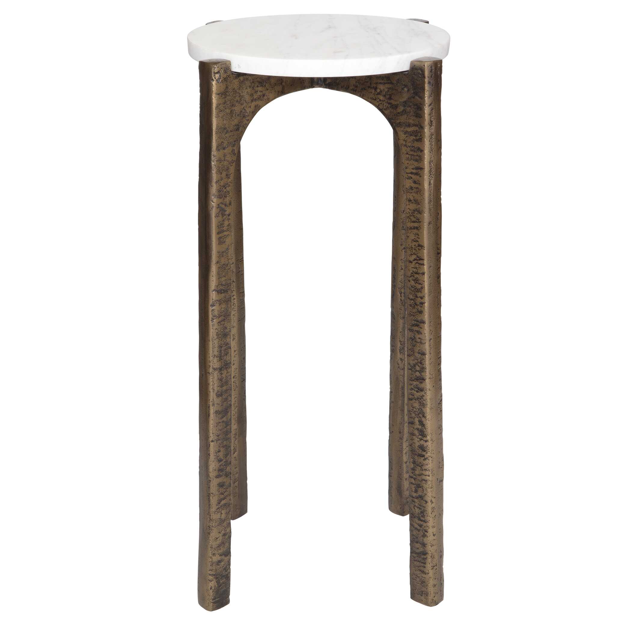 Vivi Marble Drink Table, Furniture by Uttermost, 12" width x 22" height x 12" depth View 5