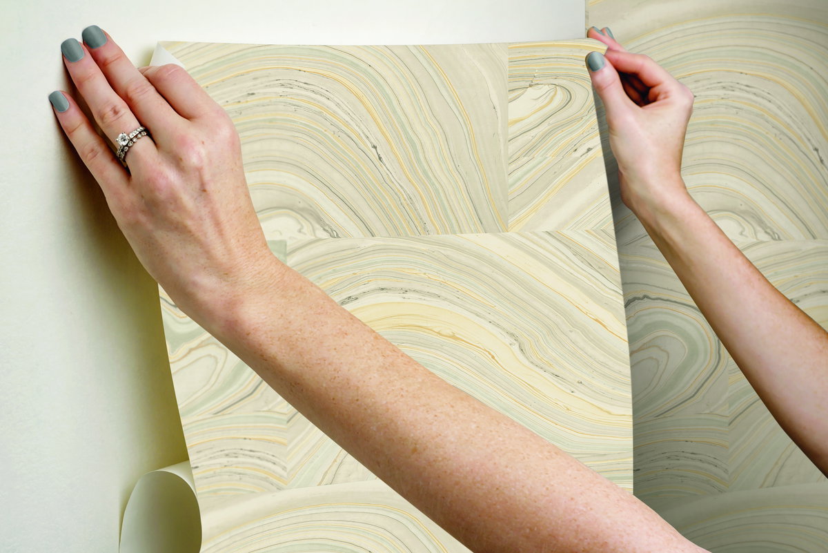 Onyx Grey Peel & Stick Wallpaper, by York Wall, 20' length x 2'3" width x 0.02" depth View 6