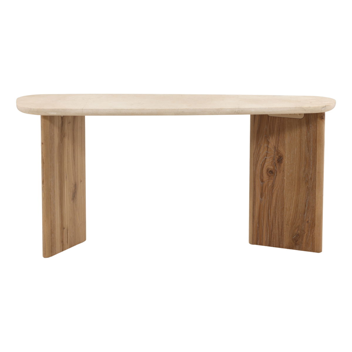 Aelwyn Console Table Natural, by Dovetail, 63" width x 30.16" height x 18.78" depth View 2