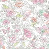 Disney Princess Royal Floral Coral Wallpaper thumbnail 0