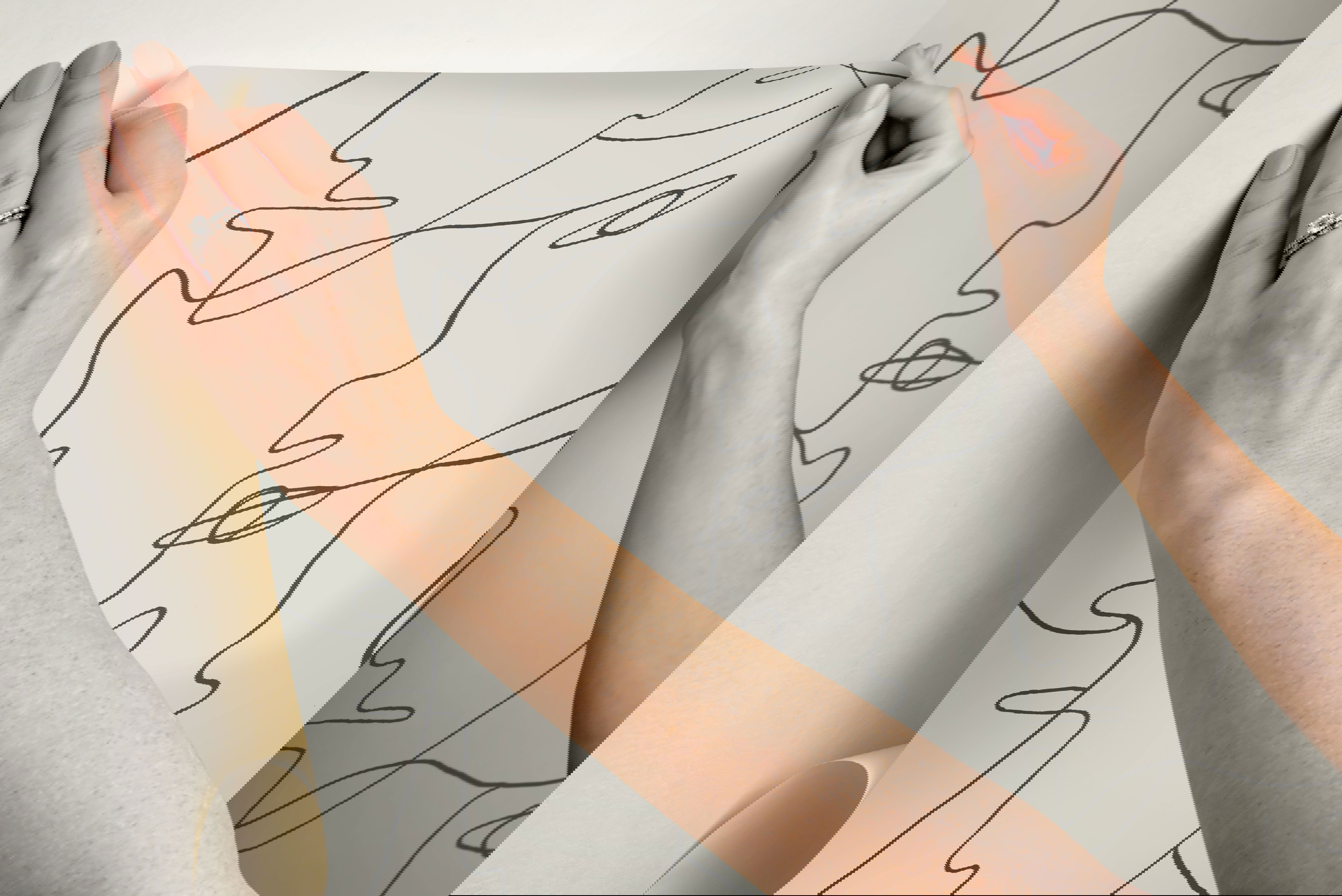 Pablo Portraits Linen & Charcoal Peel & Stick Wallpaper, by York Wall, 20' length x 1'8.5" width x 0.02" depth View 4