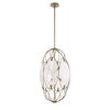 Valencia 6 Light Glass Panel Pendant, Ceiling Light by Uttermost, 31" height x 19" diameter thumbnail 8