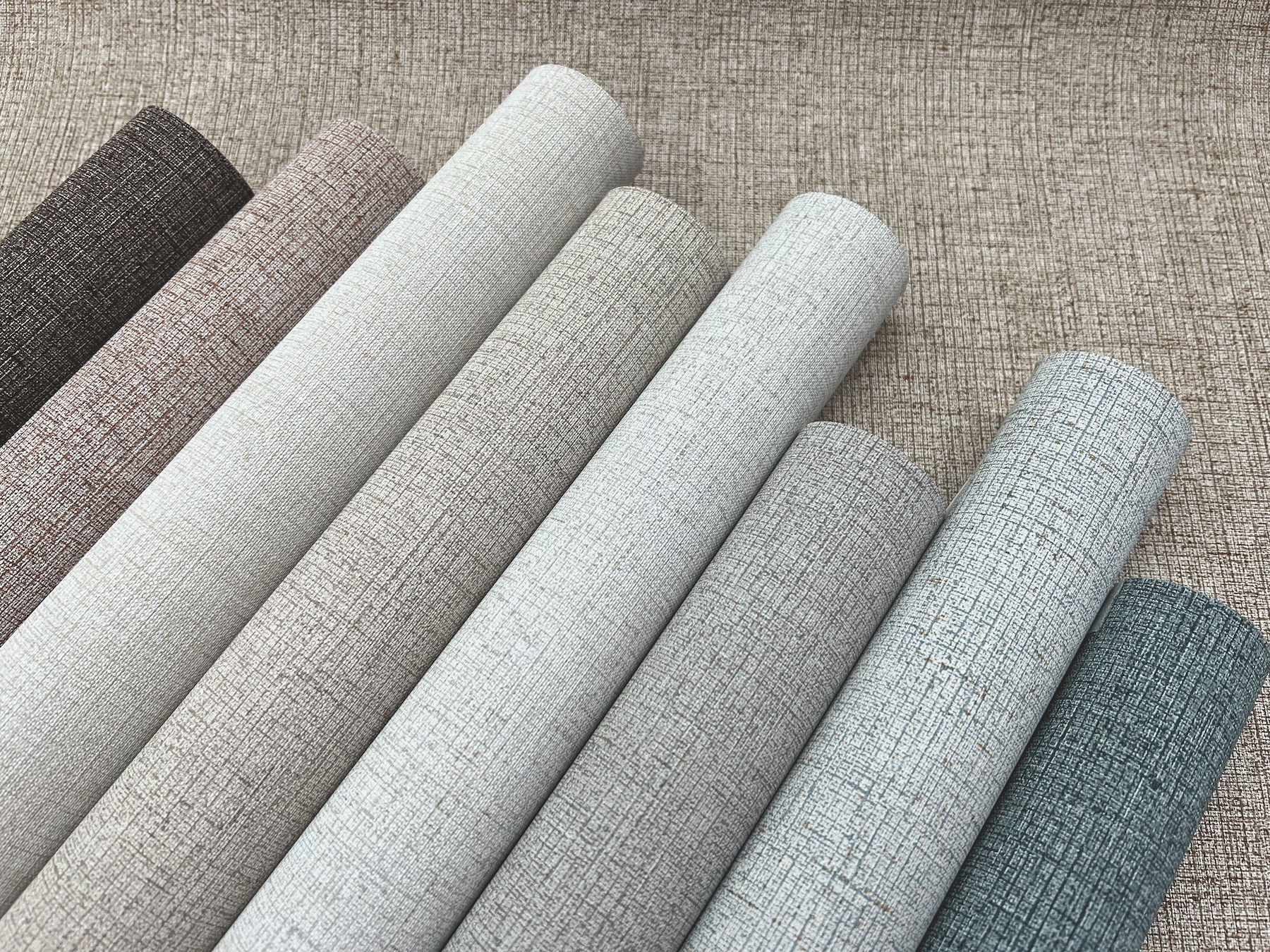 Rugged Linen Powder Sand Wallpaper, by York Wall, 27' length x 2'3" width x 0.02" depth View 6