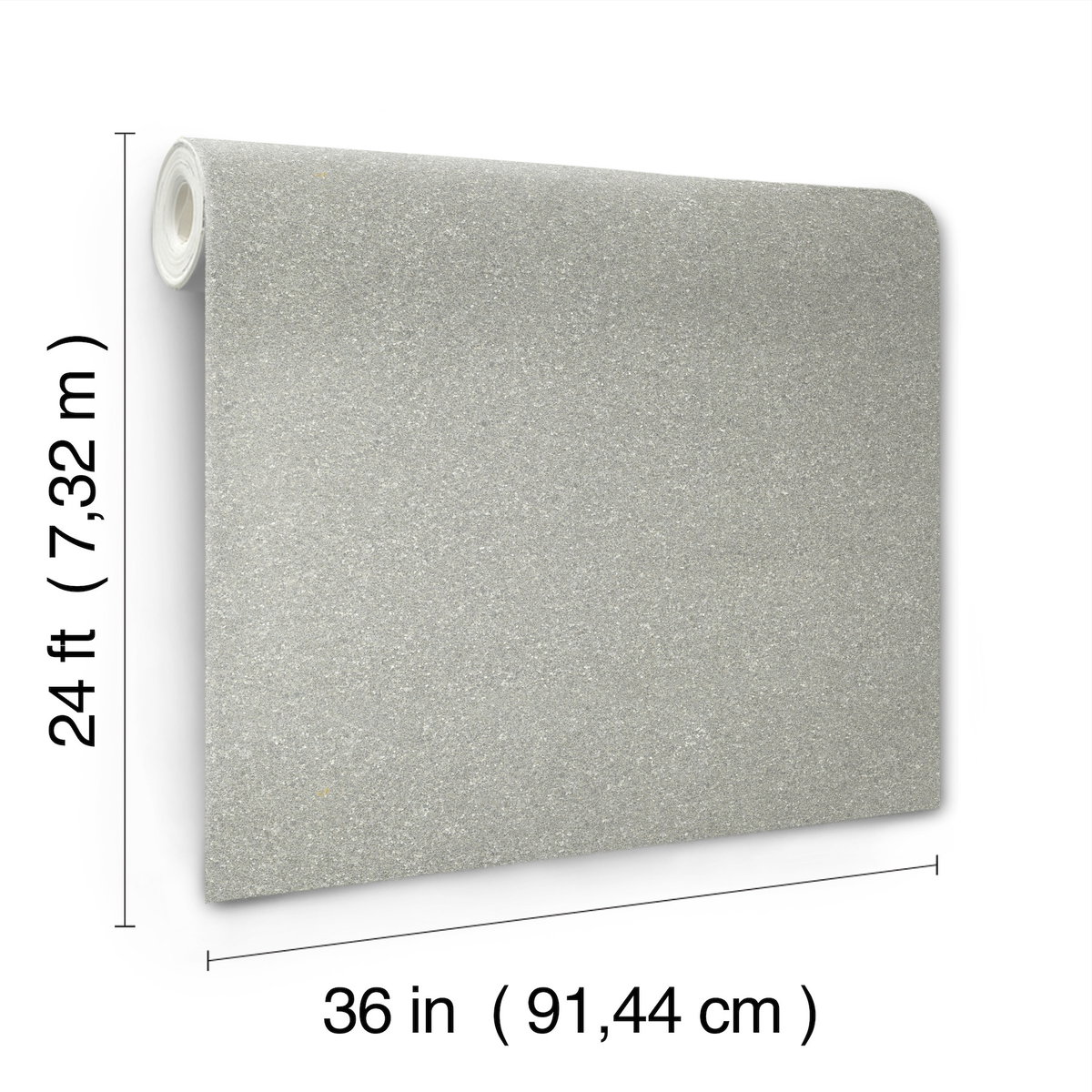 Terra Mica Silver Wallpaper, by York Wall, 24' length x 3' width x 0.02" depth View 5