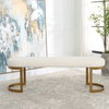 Infinity Gold Bench, Benche by Uttermost, 60" width x 19" height x 16.25" depth thumbnail 4