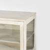 Arelius 36L x 18W x 32H White Wood, Gold Metal Base with 2 Glass Doors Accent Cabinet, Cabinets & Chest by Mercana, 36" length x 18.75" width x 32" height thumbnail 8