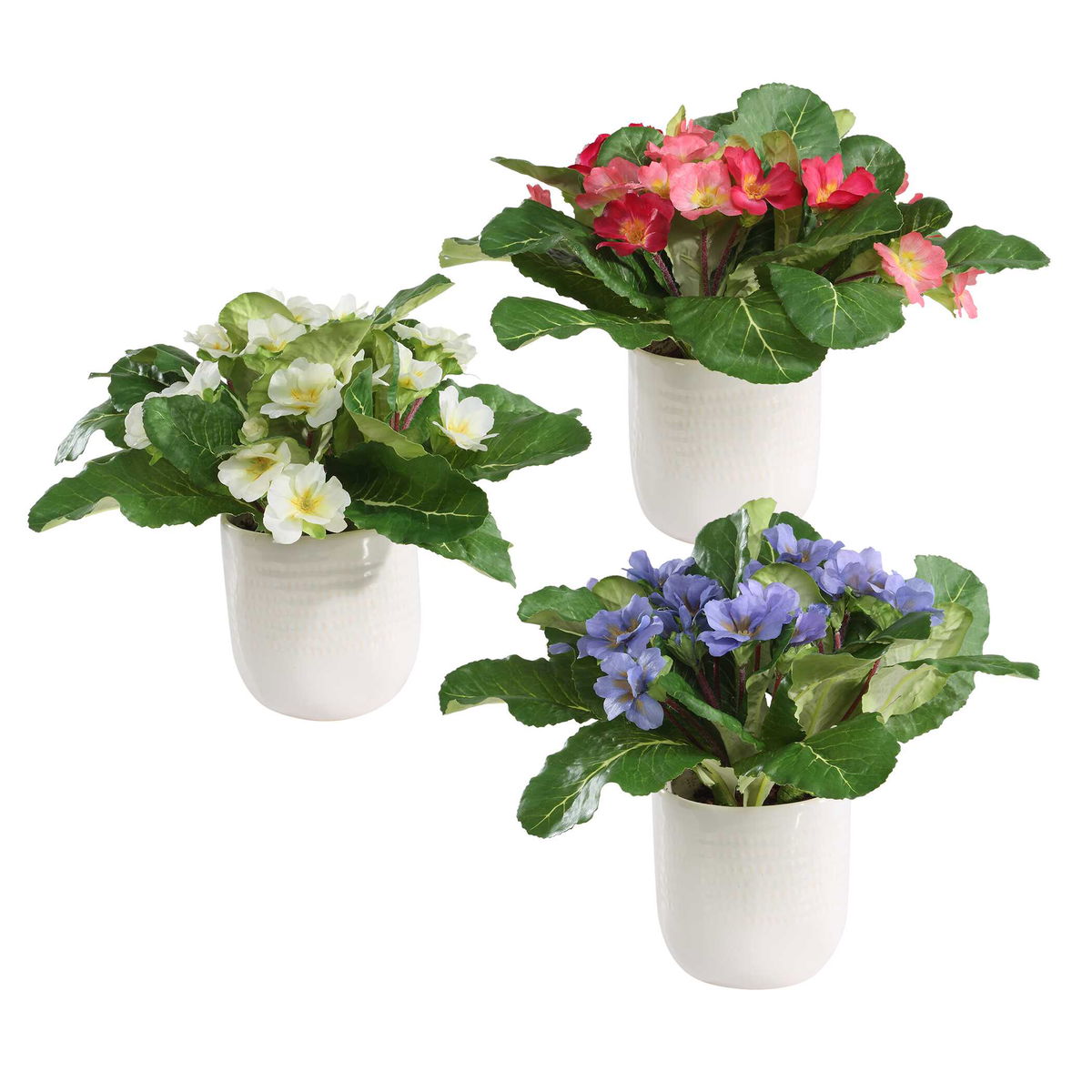 Trilogy Primrose Accents In Vases Set/3, Artificial Plants & Flower by Uttermost, 9.5" width x 11" height x 9.5" depth View 3
