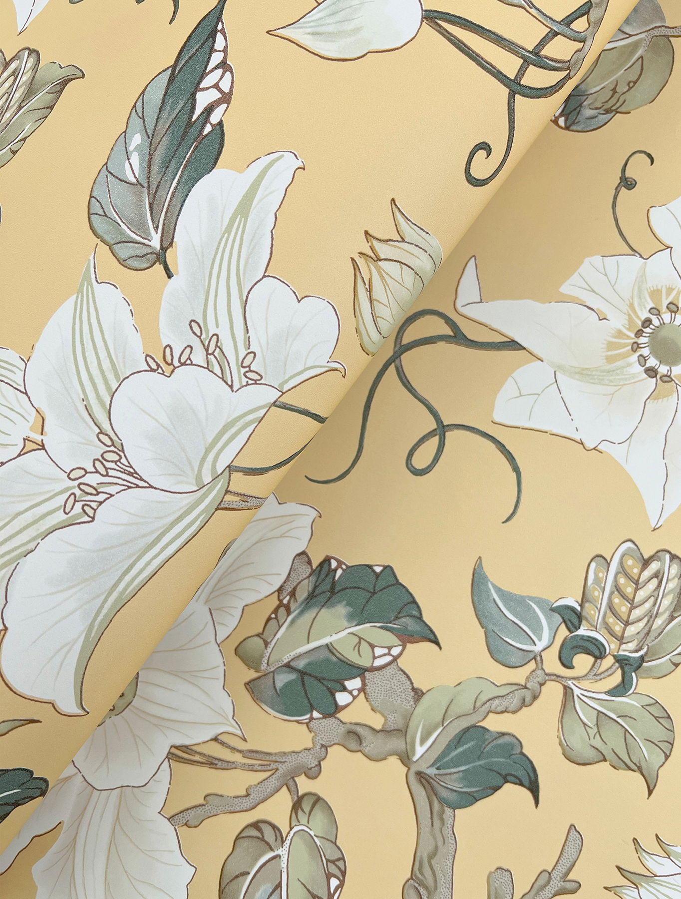 Marguerite Vine Yellow Wallpaper large image 
