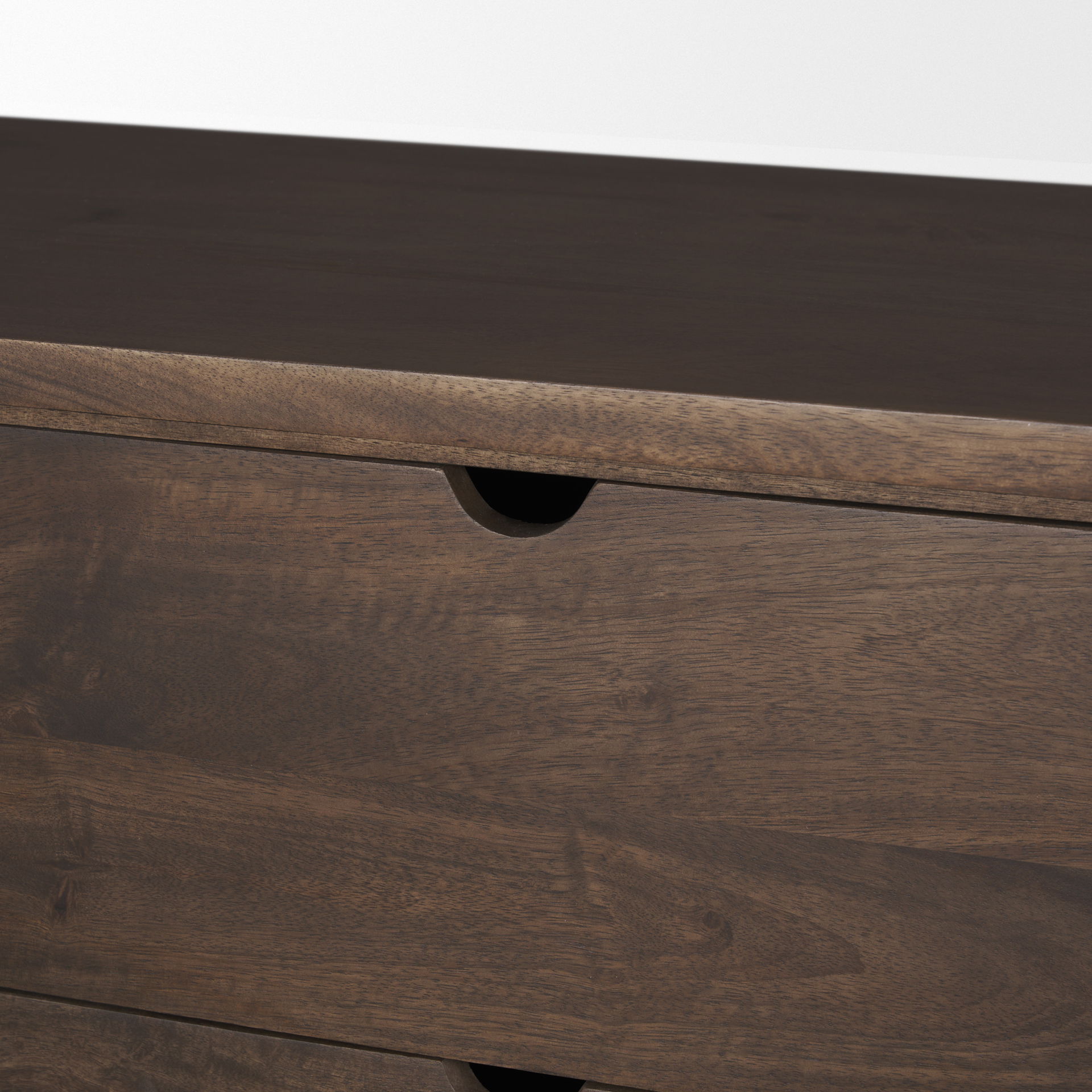 Wallen 2 Door Solid Dark Brown Wood with 3 Drawers Sideboard large image 