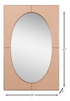 Francis Mirror Shagreen Antique Mushroom, by Sarreid, 1" length x 2'4" width x 3'7" height thumbnail 7