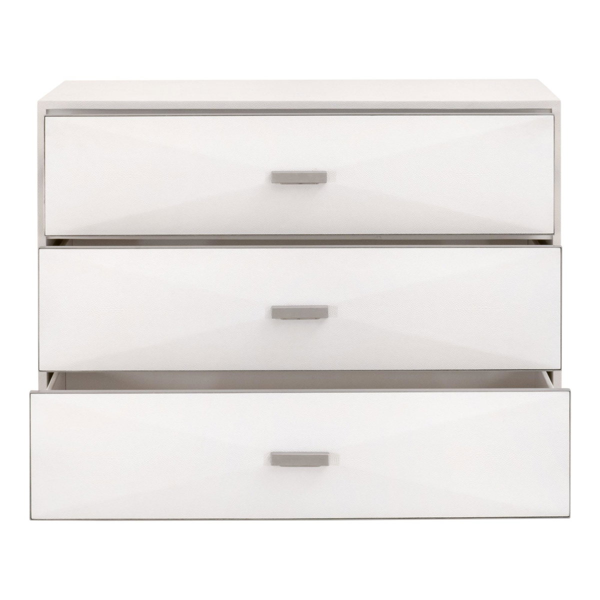 Wynn Shagreen 3-Drawer Nightstand, by Essentials for Living, 38" width x 30.25" height x 19.5" depth View 2