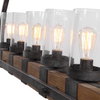 Atwood 5 Light Rustic Linear Chandelier, Linear Suspension by Uttermost, 51" width x 30.75" height x 7.75" depth thumbnail 6