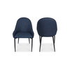 Lapis Dining Chair Dark Blue - Set Of Two, by Moe's Home, 21.5" width x 33.5" height x 24" depth thumbnail 3