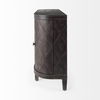 Lennon  Dark Brown Fir Veneer 4 Door Demilune Cabinet thumbnail 5