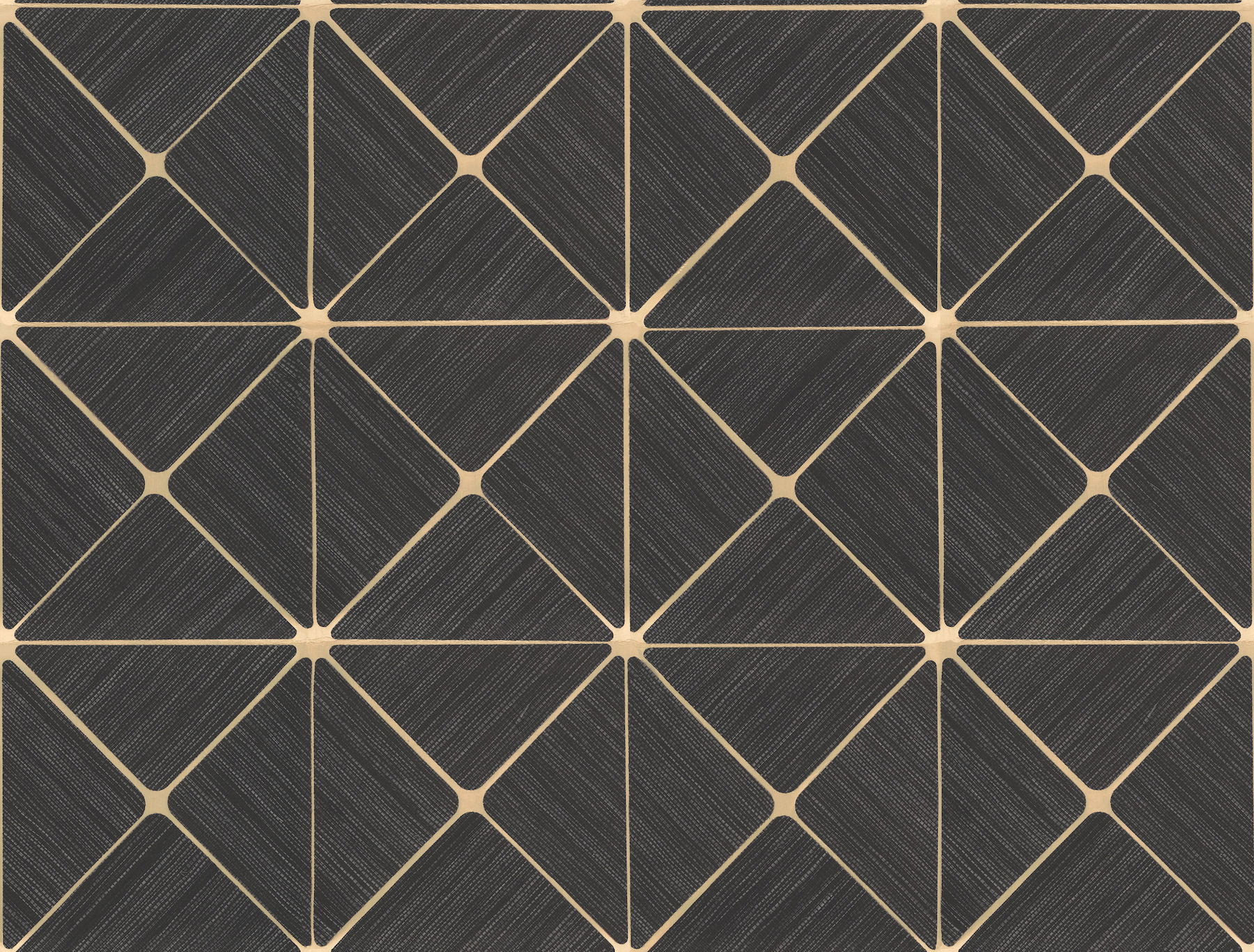 Double Diamonds Black Peel & Stick Wallpaper large image 