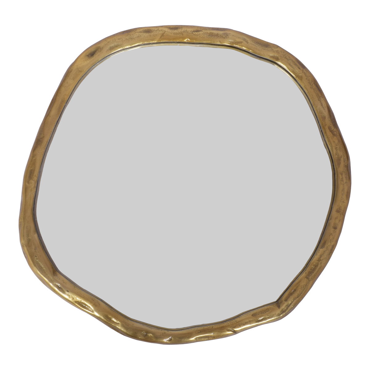 Foundry Small Mirror Gold, by Moe's Home, 24" width x 24" height x 1.5" depth View 1