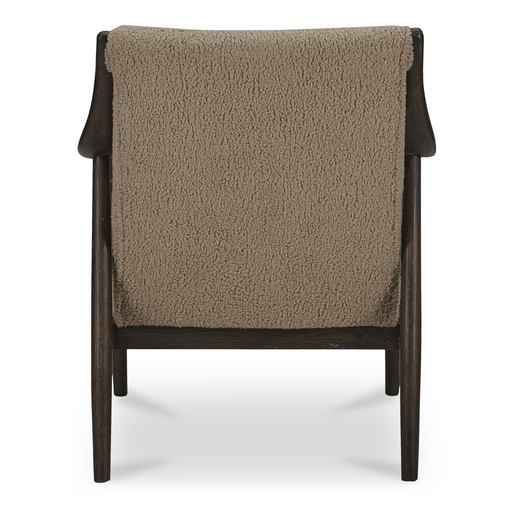 Yates Accent Chair Beige Faux Shearling, by Moe's Home, 25" width x 32.5" height x 30.5" depth View 4