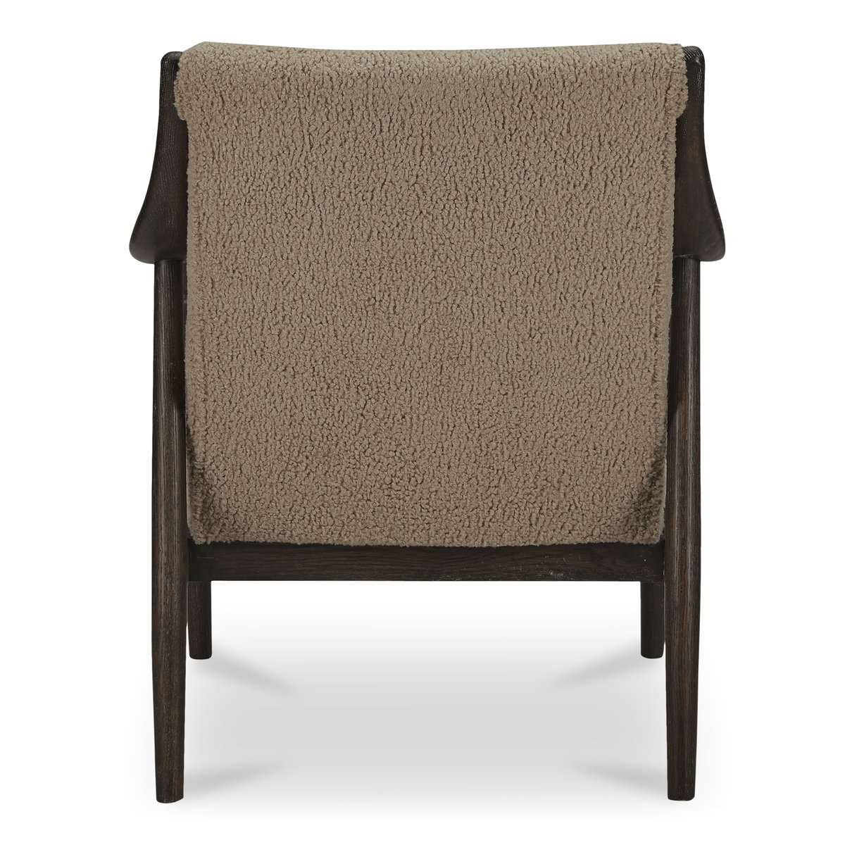 Yates Accent Chair Beige Faux Shearling, by Moe's Home, 25" width x 32.5" height x 30.5" depth View 4