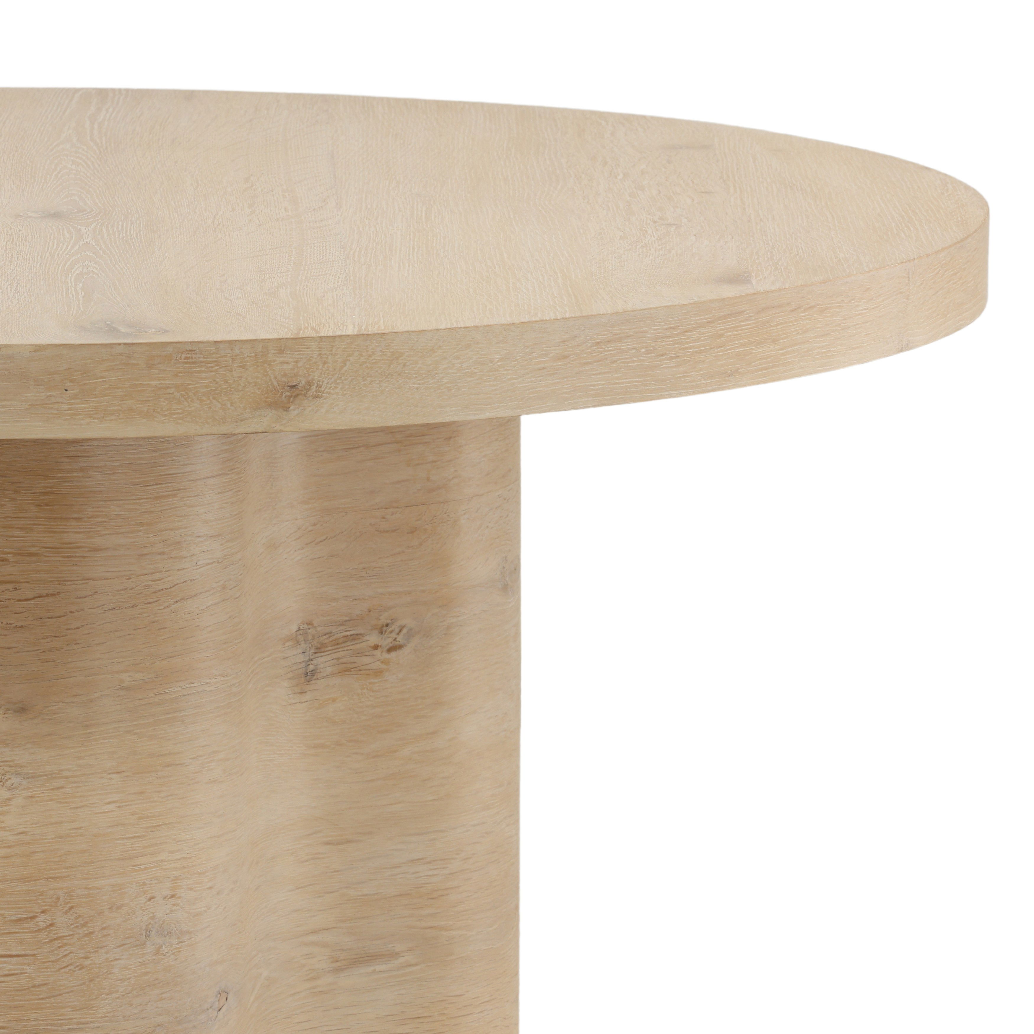 Kyrell Dining Table Light Natural, by Dovetail, 54" width x 30" height x 54" diameter x 54" depth View 5