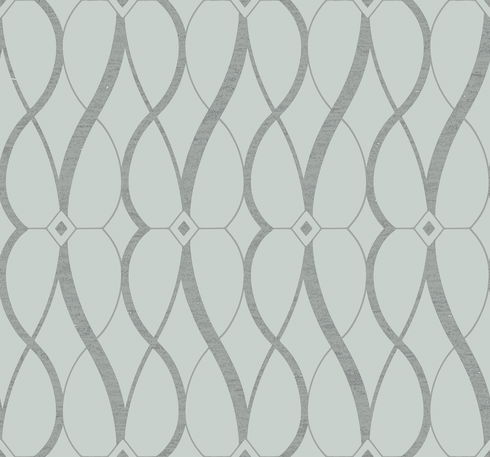 Graceful Geo Spa & Silver Wallpaper