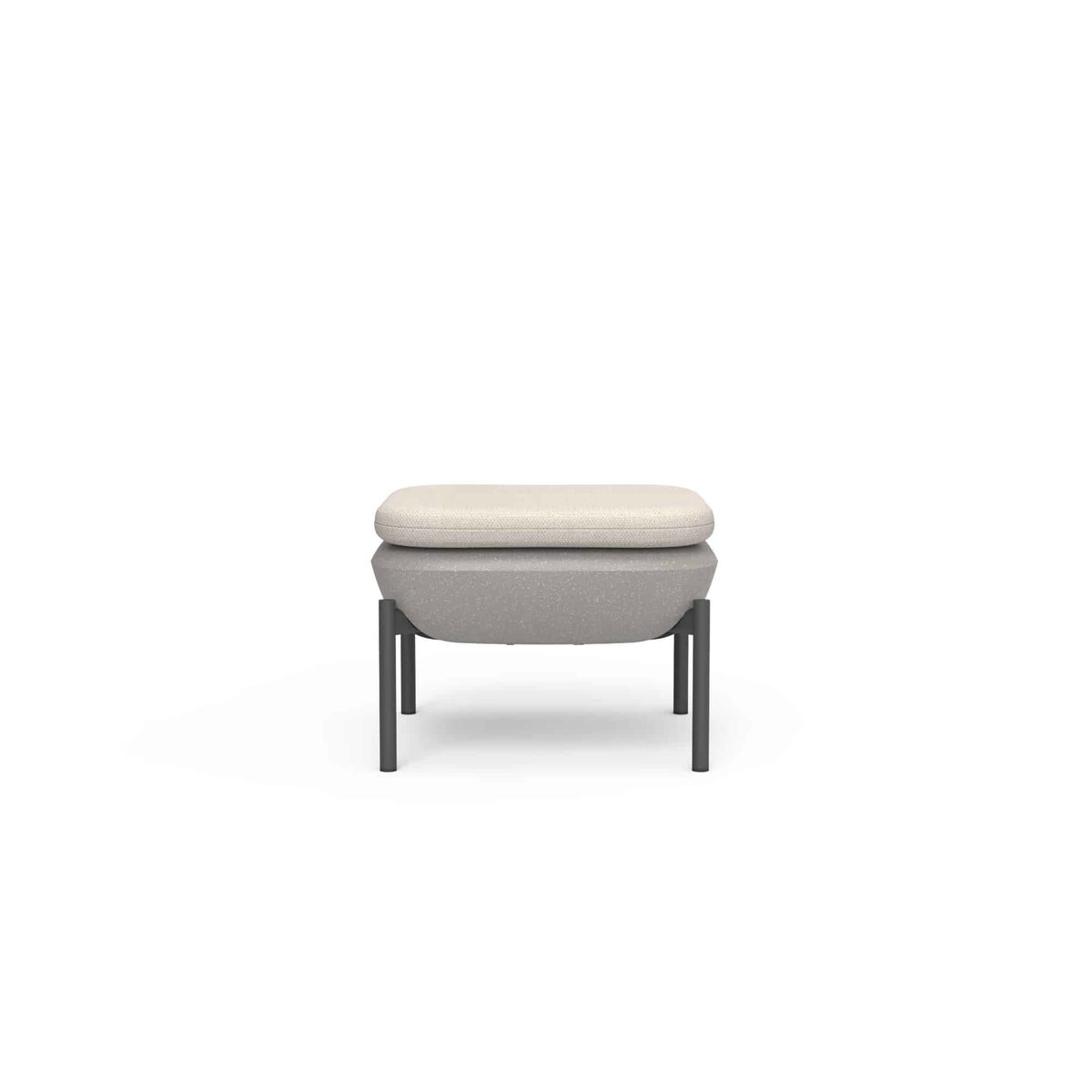 Inou Elements Ottoman, Outdoor Furniture by Crescent Garden, 1'8.9" width x 1'3.7" height x 1'8.9" depth View 1